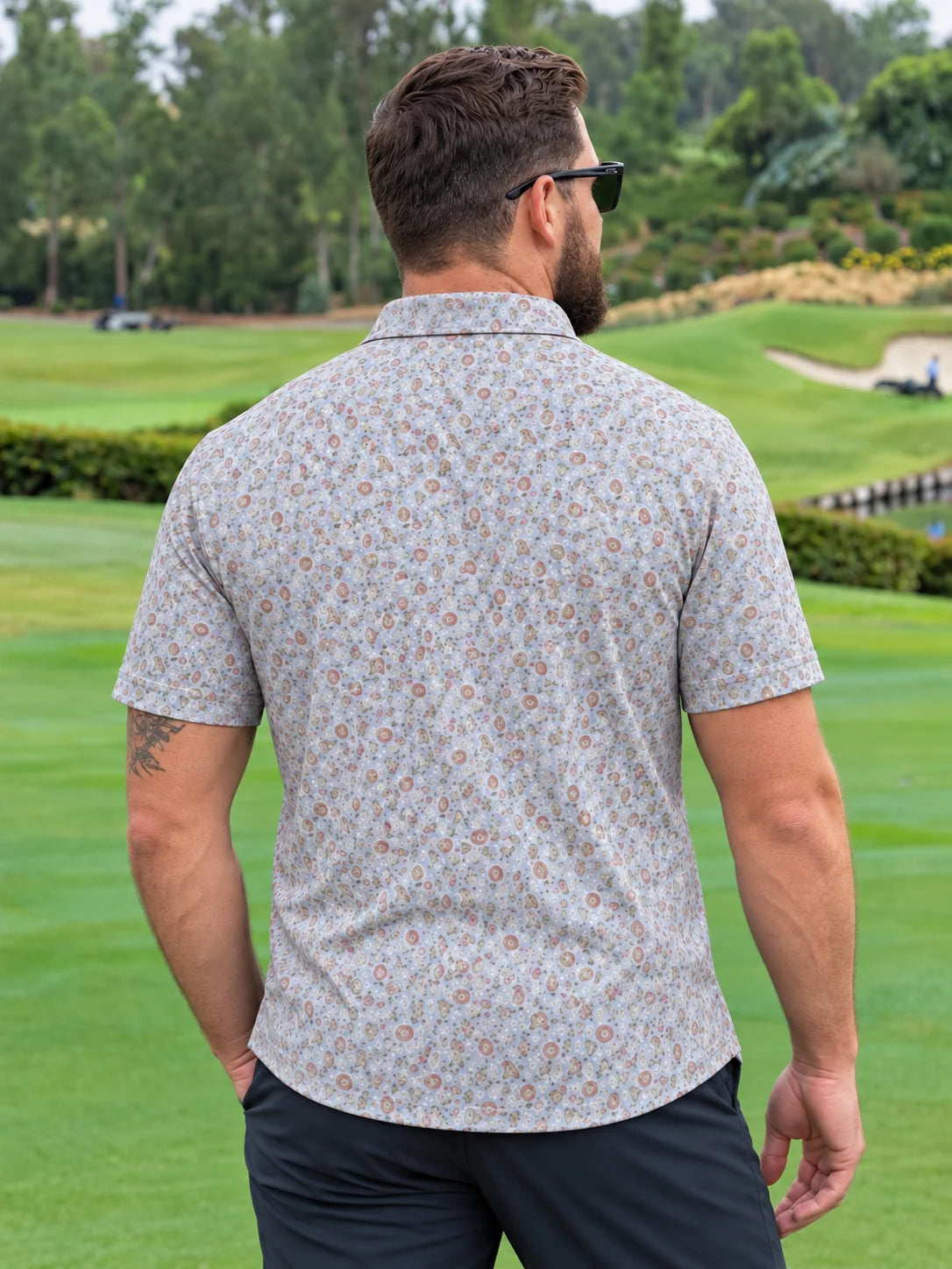 Coastal Paisley Performance-Golf-Poloshirt