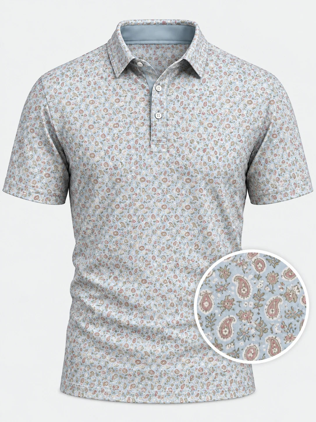 Coastal Paisley Performance-Golf-Poloshirt