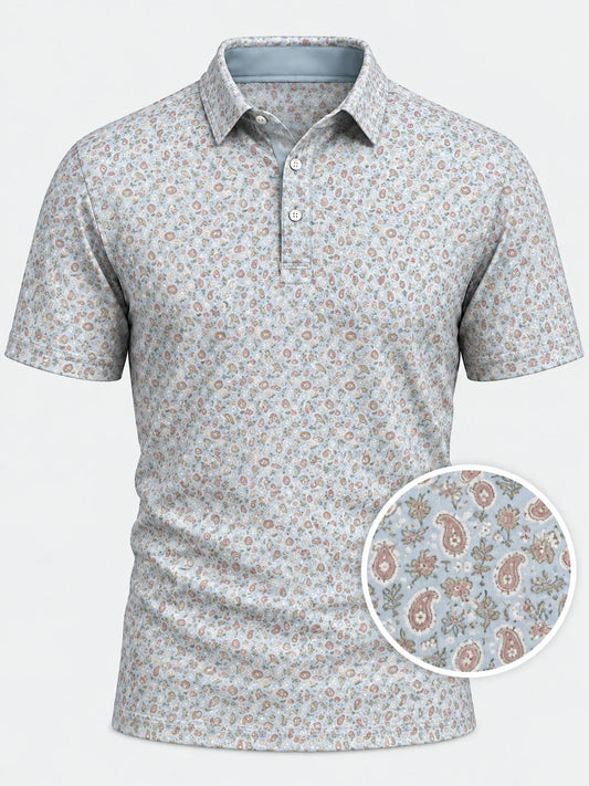 Coastal Paisley Performance-Golf-Poloshirt