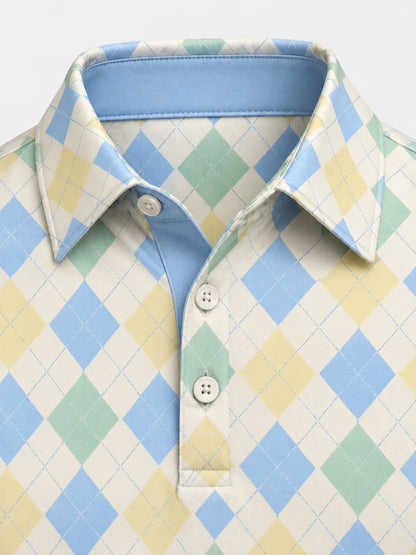 Fairway Argyle Performance-Golf-Poloshirt