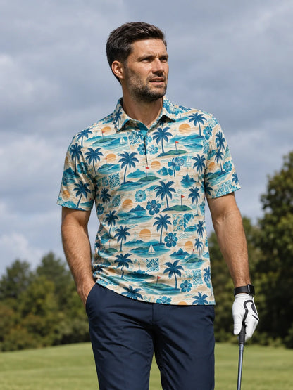 Coastal Escape Golf-Poloshirt