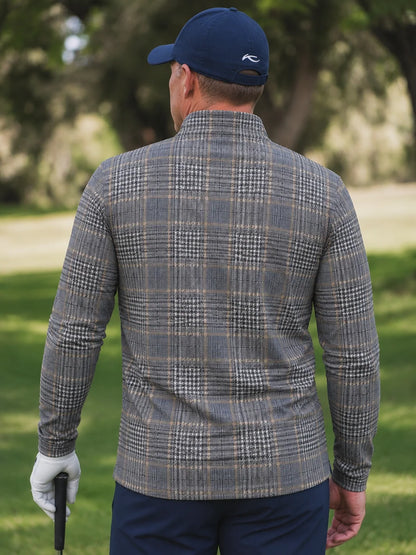 Ashford Plaid Golf Quarter-Zip-Pullover