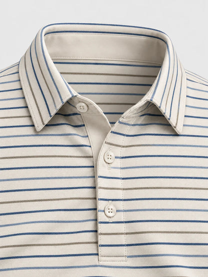 Seaside Pinstripe Performance-Golfpoloshirt