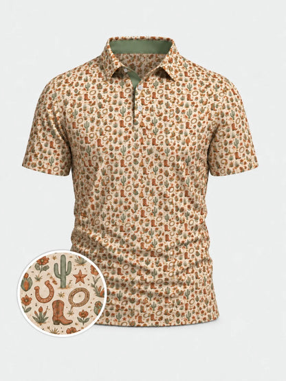 Desert Bloom Western-Poloshirt