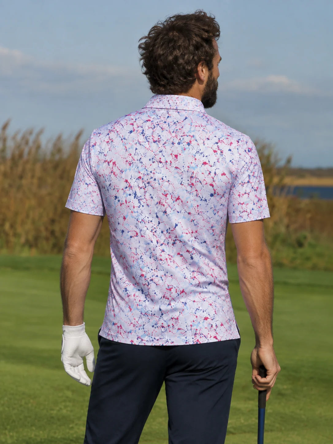 Paint Splash Performance-Golf-Poloshirt