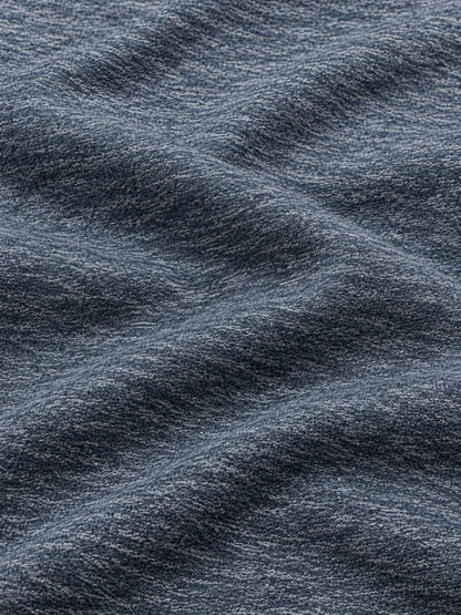 Golf-Pullover mit Viertelreißverschluss und blauem Melange-Farbverlauf