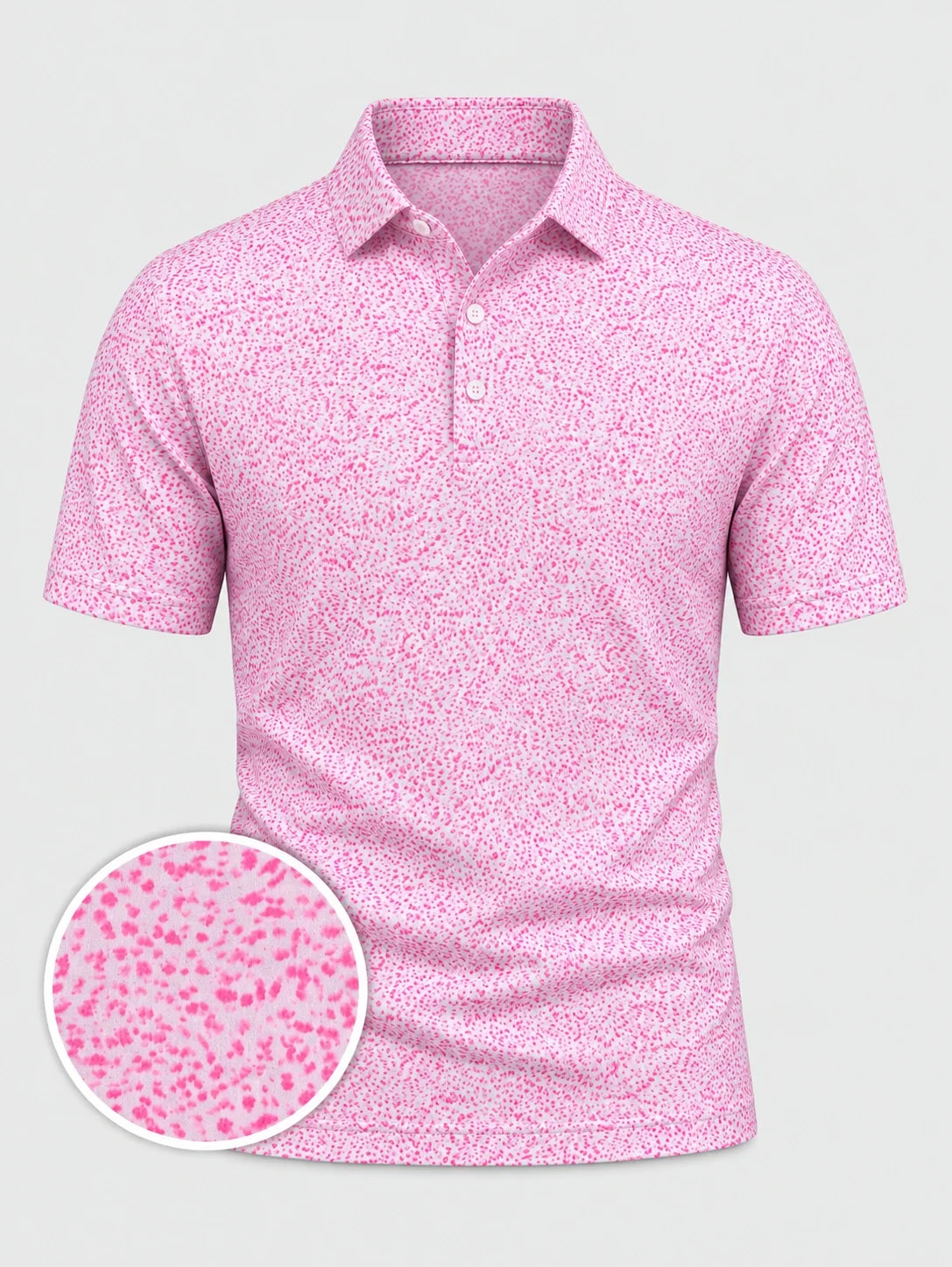 Pink Speckle Performance-Golf-Poloshirt