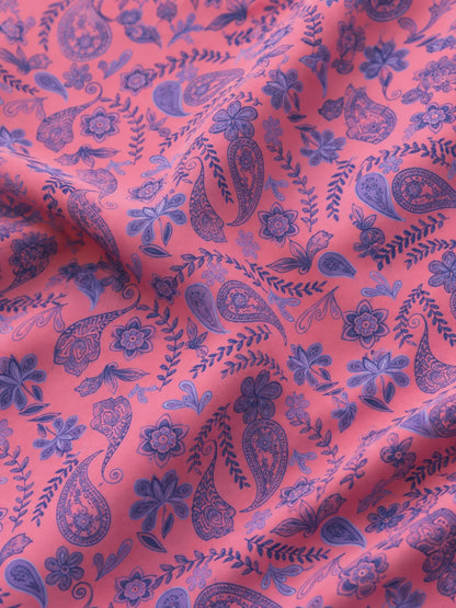 Coral Paisley Performance-Golf-Poloshirt