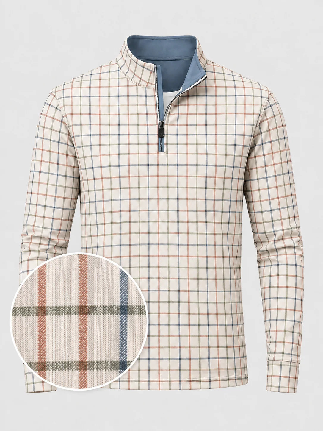 Heritage Check Golf Quarter-Zip-Pullover