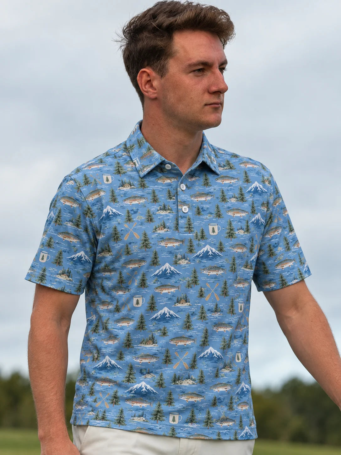 Mountain Lake Angler-Poloshirt