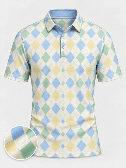 Fairway Argyle Performance-Golf-Poloshirt