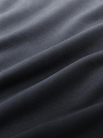 Schiefergrauer Golf-Pullover mit Melange-Ombré-Effekt und Viertelreißverschluss