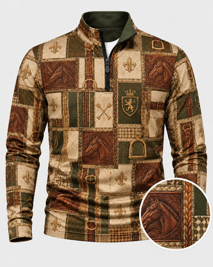 Performance-Quarter-Zip-Pullover im Reitclub-Stil