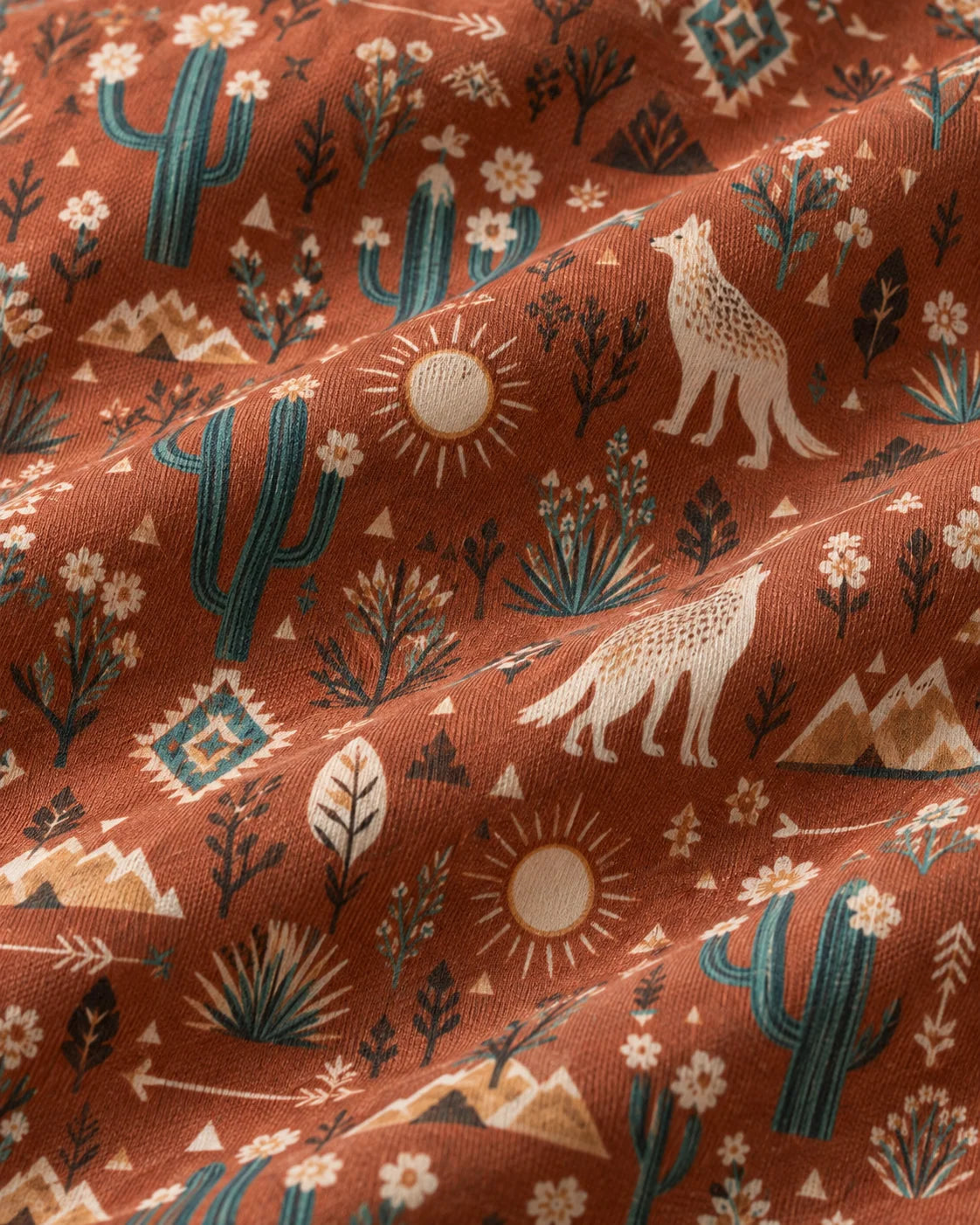 Desert Moon Southwest-Pullover mit kurzem Reißverschluss
