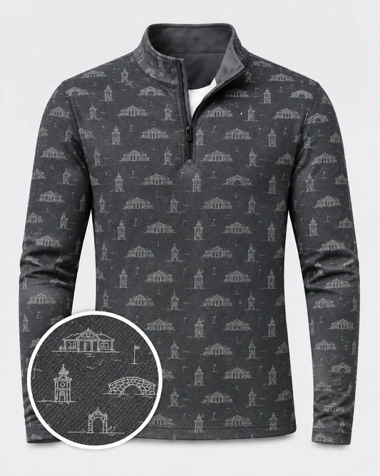 Heritage-Golfpullover mit kurzem Reißverschluss